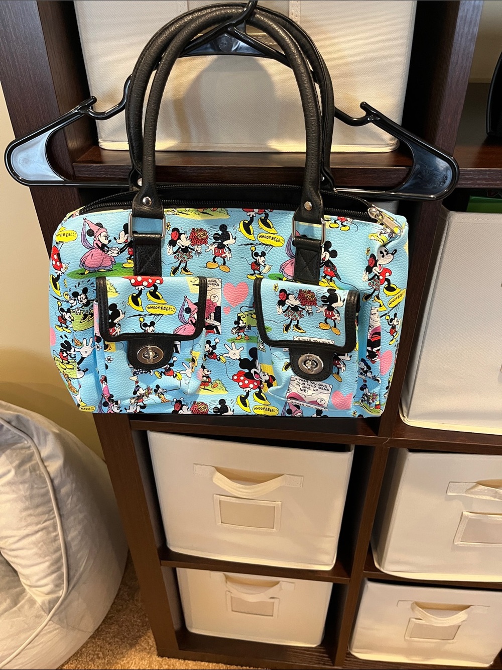 Light Blue Disney Character Print purse